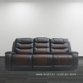 Home Theater Leather Loveseat Reclining Sofa